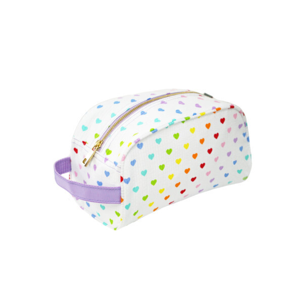Dopp Kit Hearts Seersucker