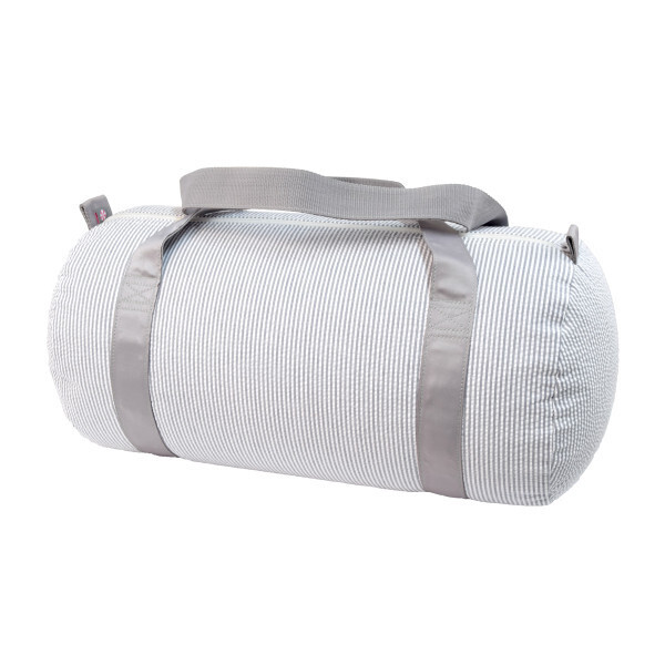 Seersucker Grey Medium Duffel