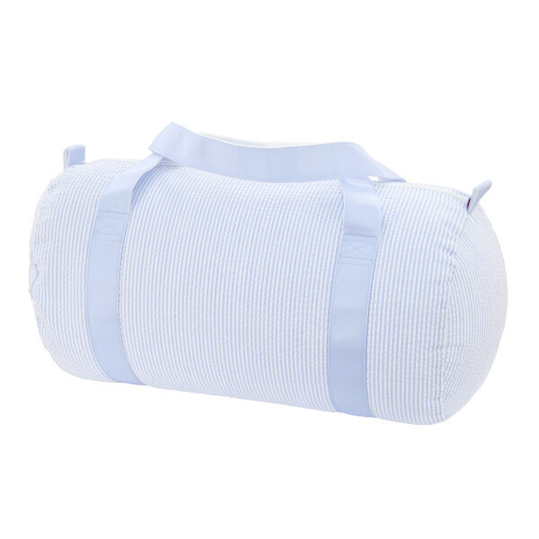Seersucker Light Blue Medium Duffel