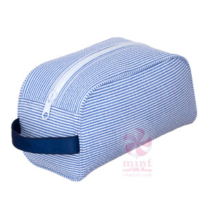 Dopp Kit Navy Seersucker