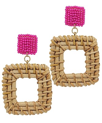 Ratan Square Earrings