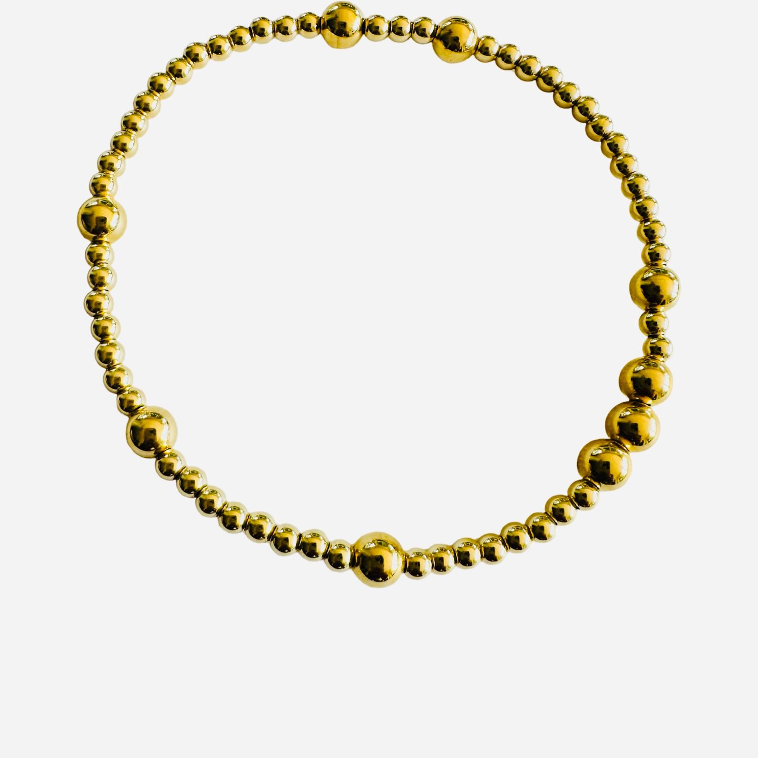 Classic Gold Organic 6mm Bead Bracelet