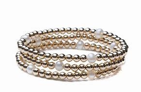 Classic Gold &amp; Pearl  Bead Bracelet
