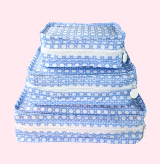 Laminated Stacking Set, Pattern: Blue caning