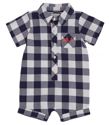 Gingham Boy Onesie