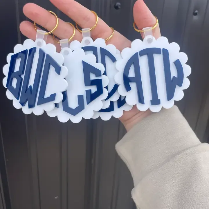 Scallop Acrylic Key Fob