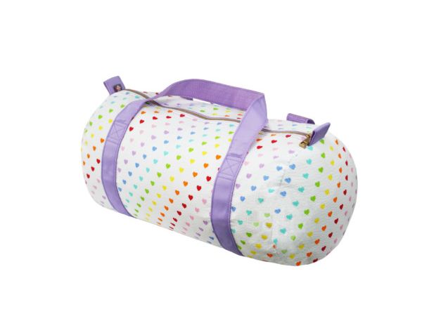 Medium Duffel Seersucker Heart