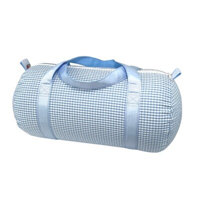 Baby Duffel Light Blue Seersucker