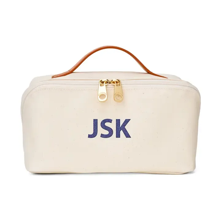 Natural Canvas Make Up Case