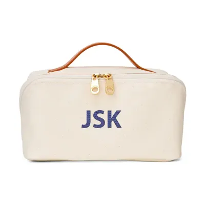 Natural Canvas Make Up Case