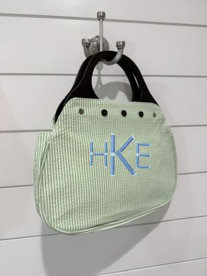 Bermuda Lime Seersucker Bag