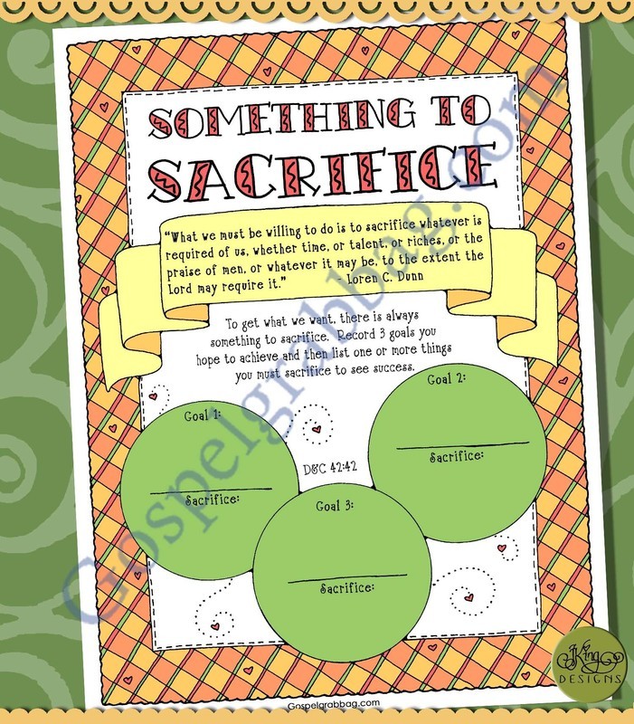 Something to Sacrifice goal planner