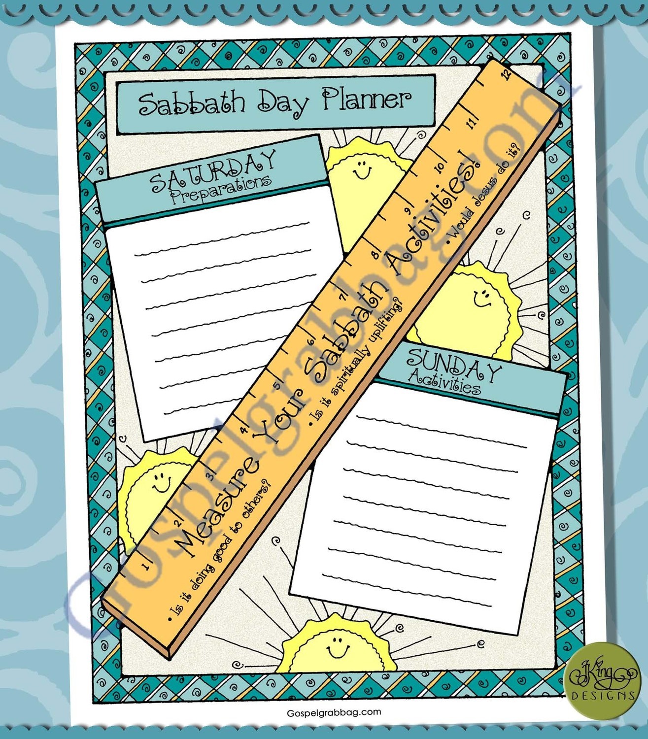 Sabbath Day Planner - Saturday &amp; Sunday