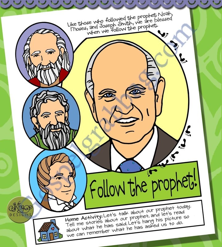 Follow the Prophet poster or coloring page