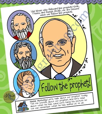 Follow the Prophet poster or coloring page (Lesson 24)