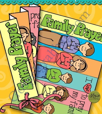 I love to pray with my family! family prayer fan (Lesson 12)
