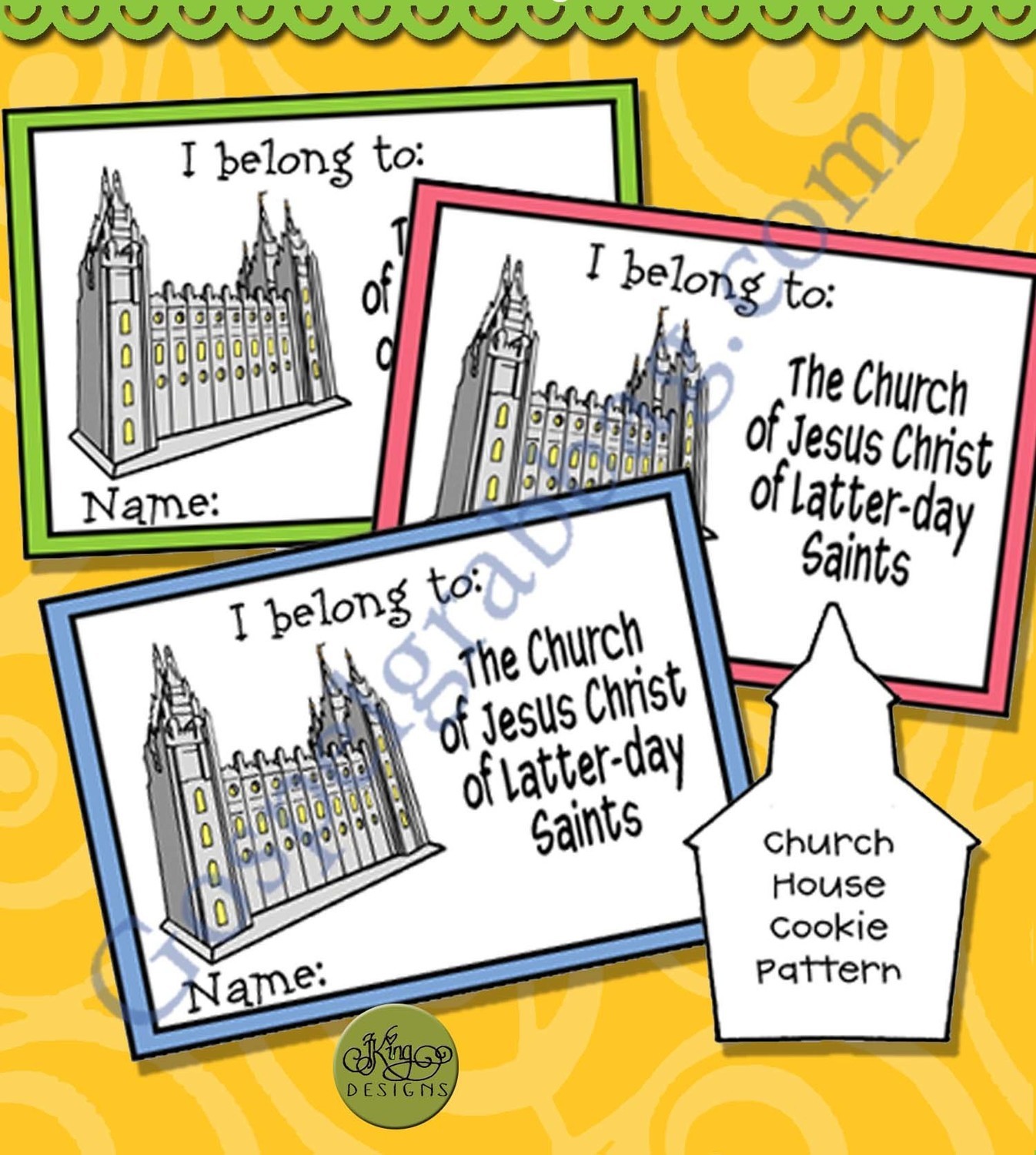 I Belong to the Church - Name Badge