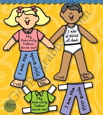 I Am a Child of God paper dolls