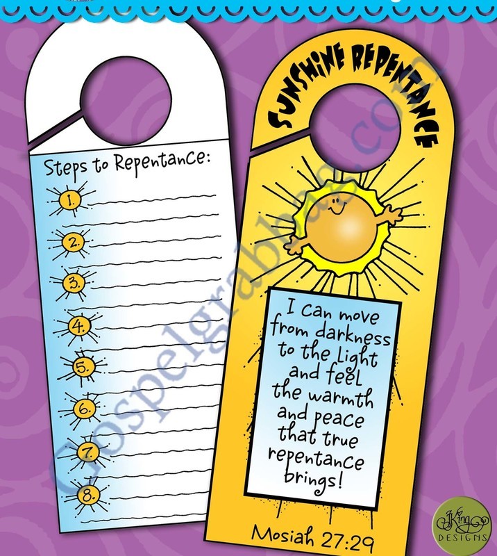 Sunshine Repentance doorknob reminder