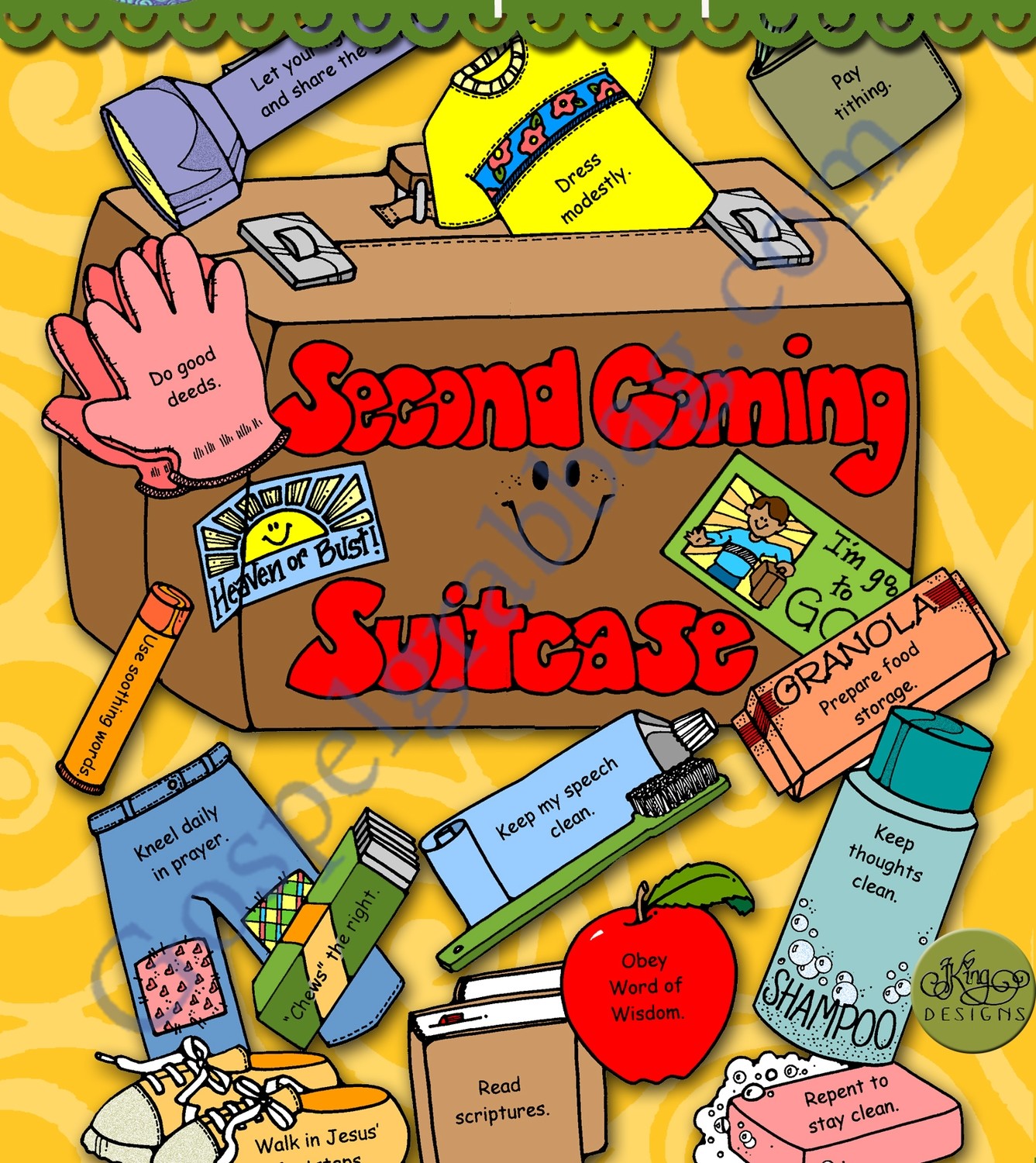 Commandments - Second Coming Suitcase (Preparedness Packing)