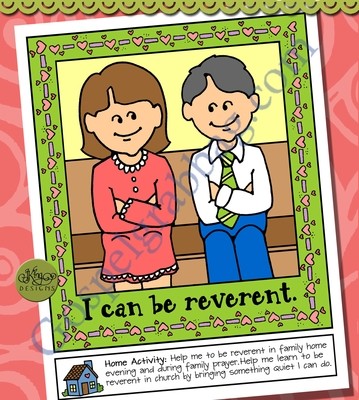 I Can Be Reverent poster or coloring page (Lesson 20) I Can Be Reverent poster or coloring page (Lesson 20)