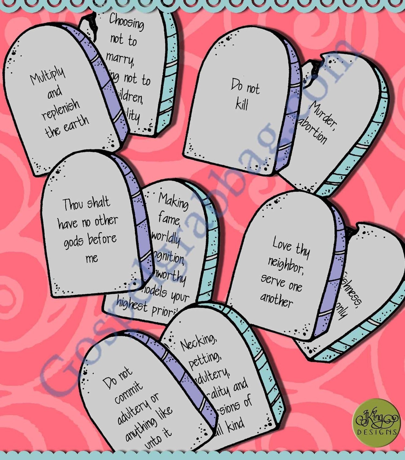 Commandments Opposites Match Game