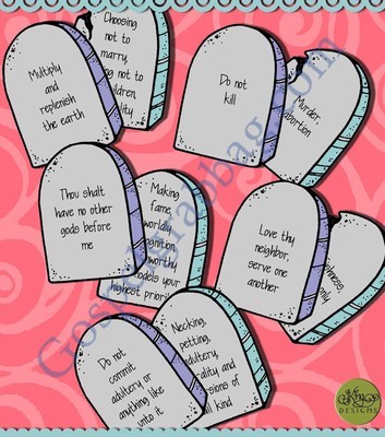 Commandments Opposites Match Game