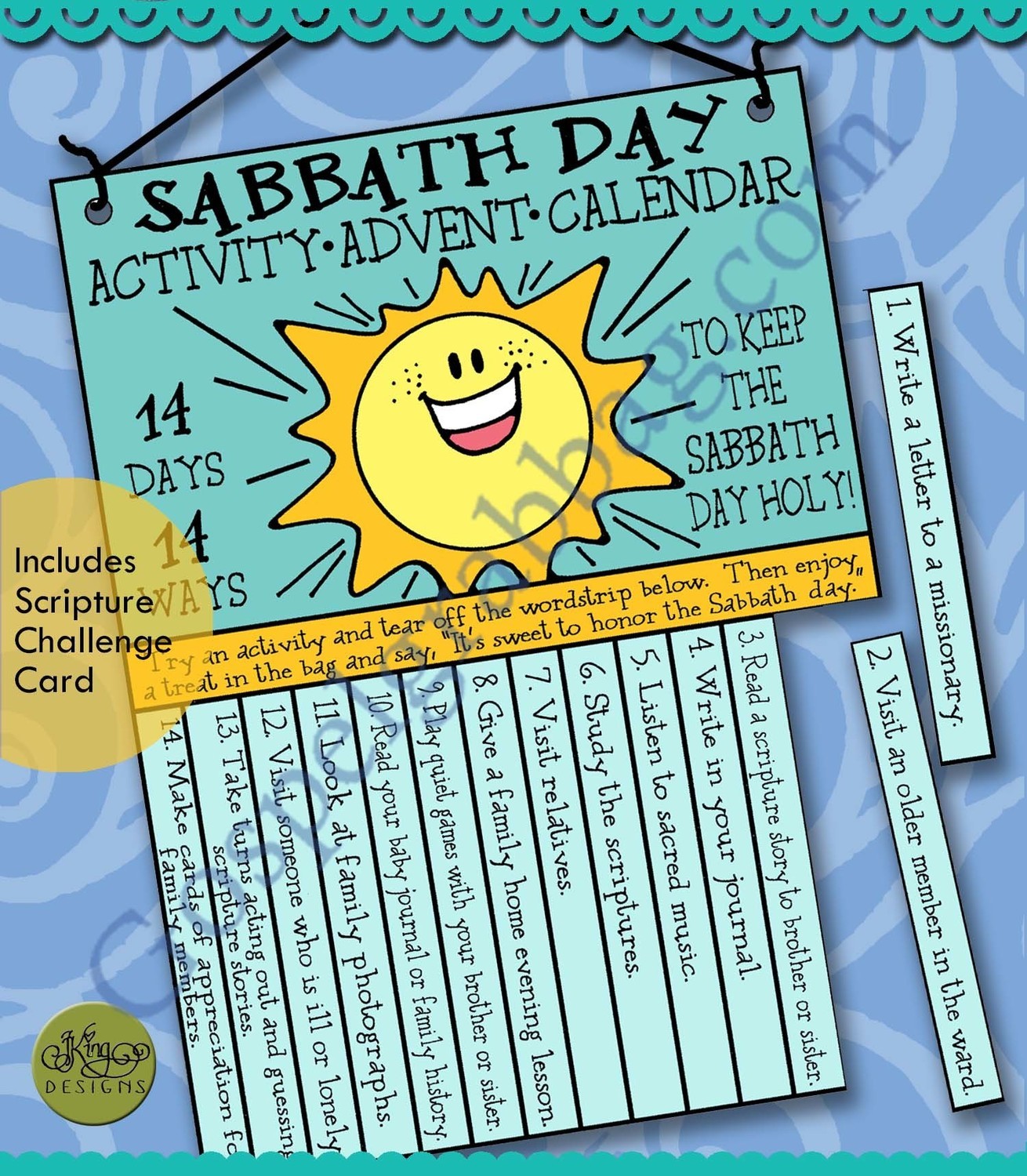 Sabbath Day Activity advent calendar