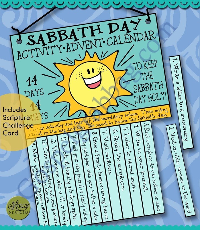 Sabbath Day Activity advent calendar