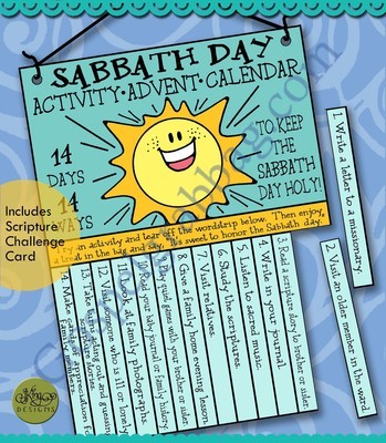 Sabbath Day Activity advent calendar