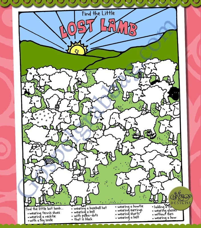 Find the Lost Lamb picture puzzle