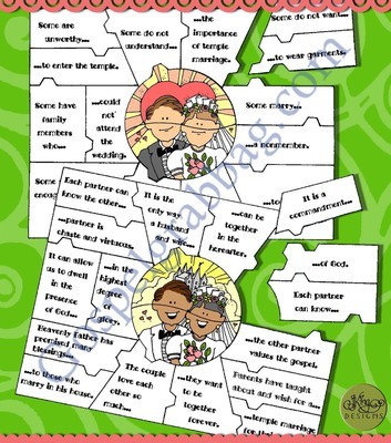 Temple Marriage/Sealing or Civil Marriage puzzle quiz