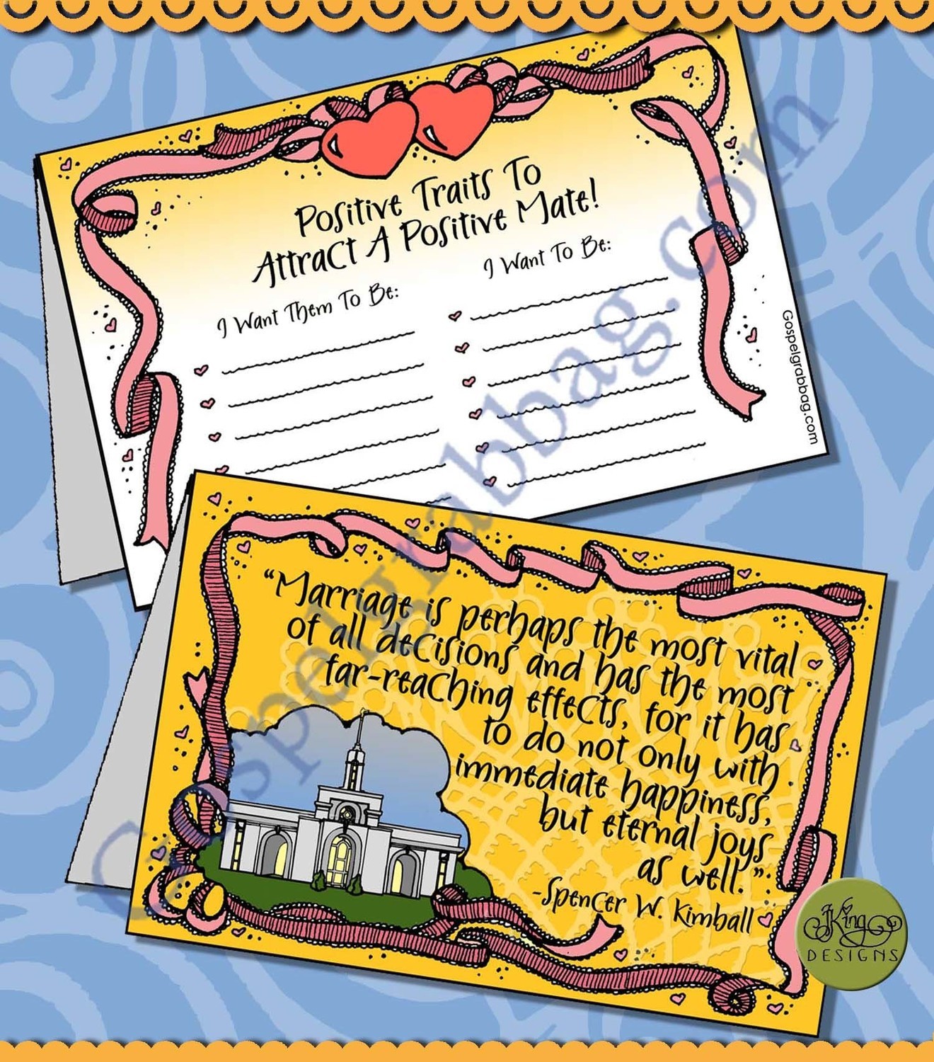 Traits to Attract a Positive Mate tent card
