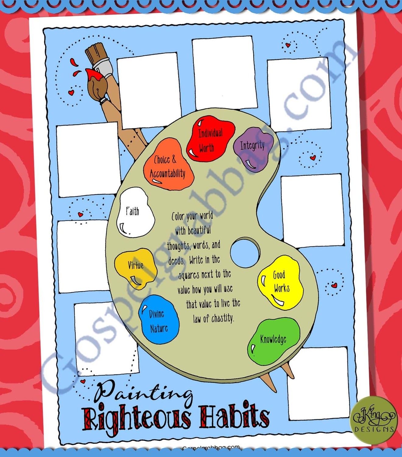 Painting Righteous Habits planner