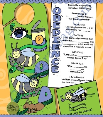 I Can “Bee” O­‐bee­‐d­‐ant doorknob hanger