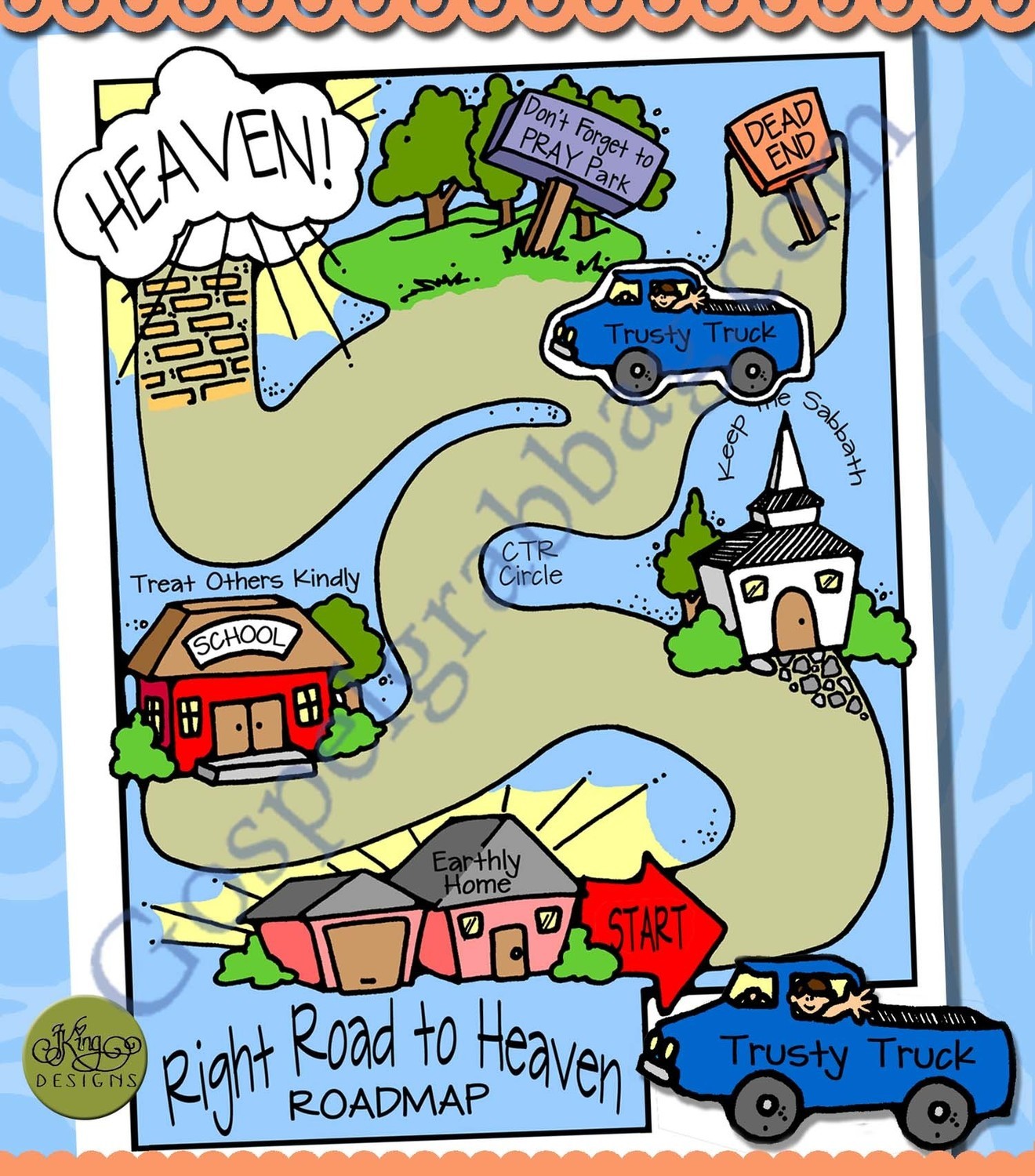 Right Road to Heaven - Map with Trusty Truck