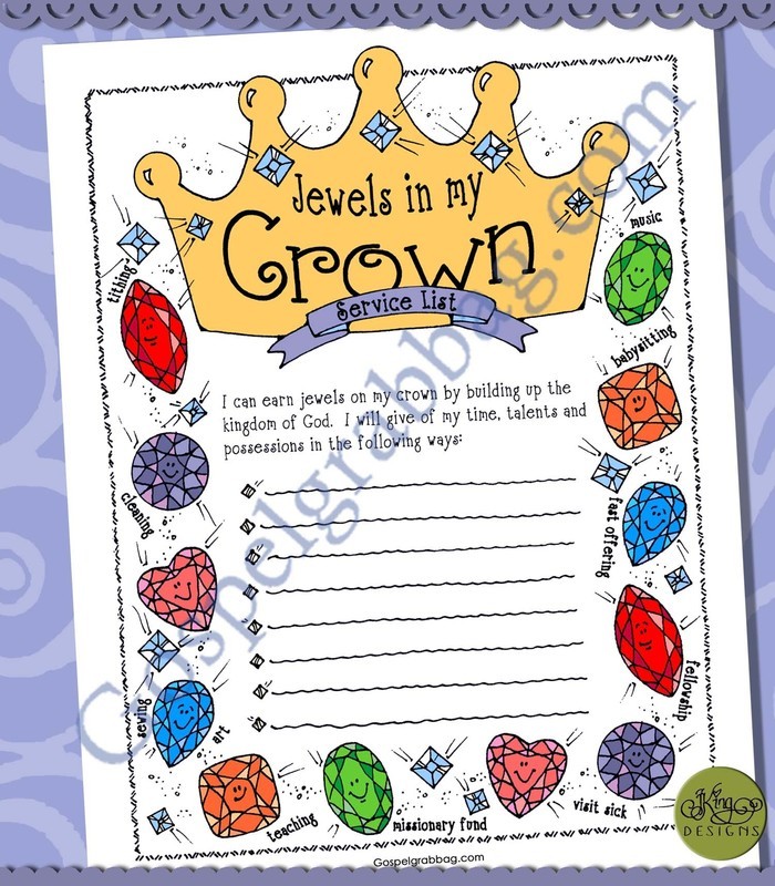 Jewels in My Crown service list - Service - Law of Consecration