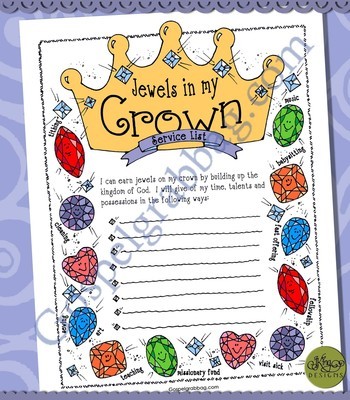 Jewels in My Crown service list - Service - Law of Consecration