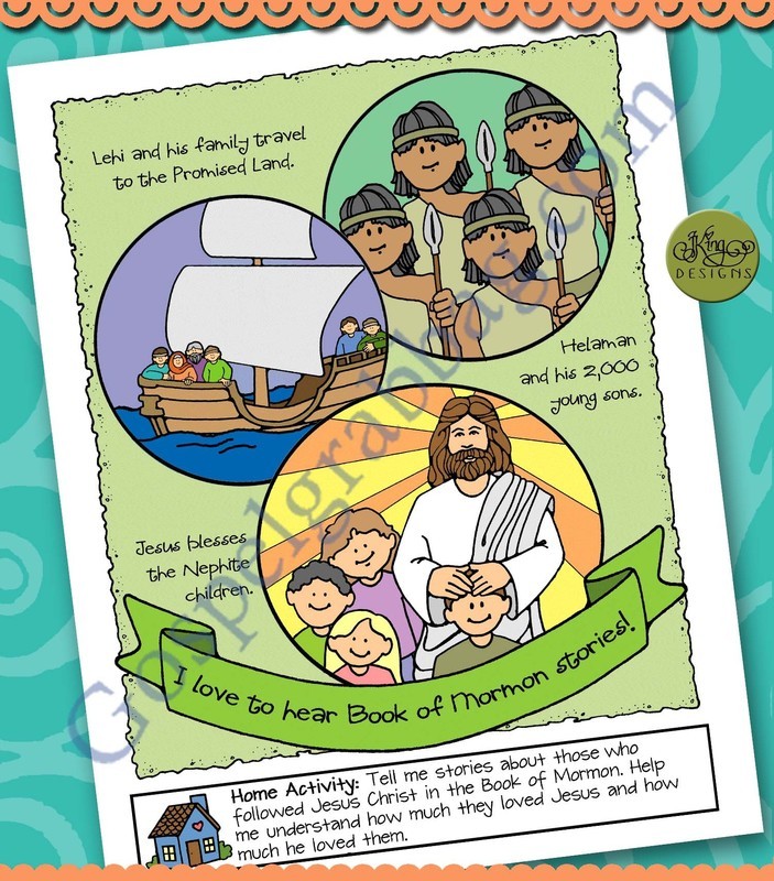 Book of Mormon Stories poster or coloring page