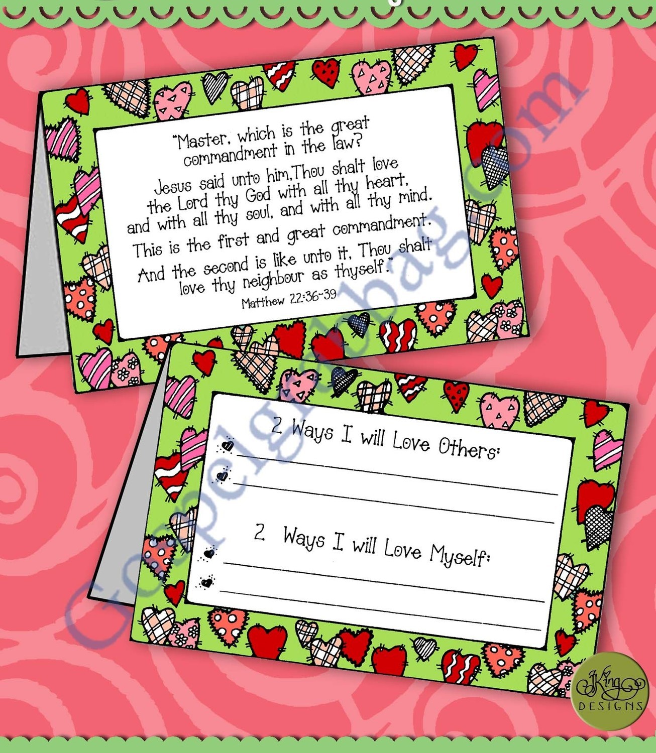 Love Me and Others tent-card