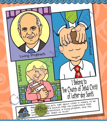 I Belong to The Church poster or coloring page (Lesson 25)