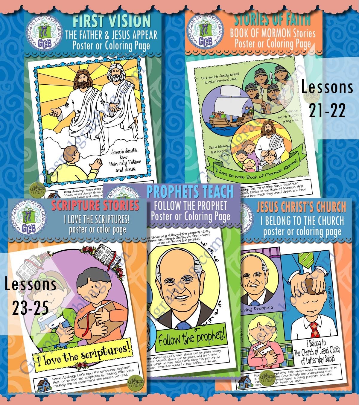 Nursery Bundle 2: June - Coloring Pages for Lessons 21-25