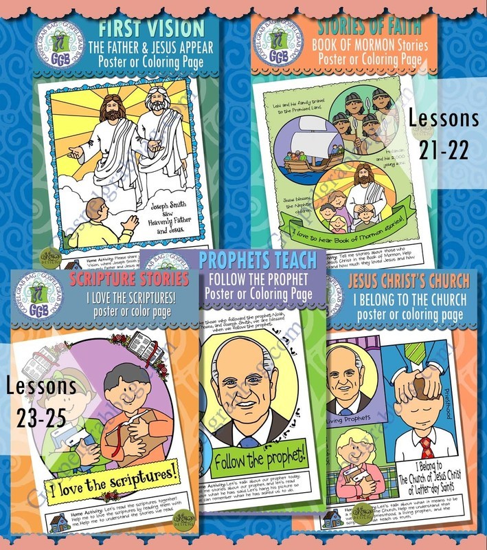 Nursery Bundle 2: June - Coloring Pages for Lessons 21-25