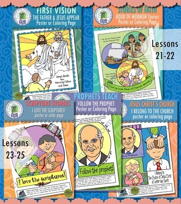 Nursery Bundle 2: June - Coloring Pages for Lessons 21-25