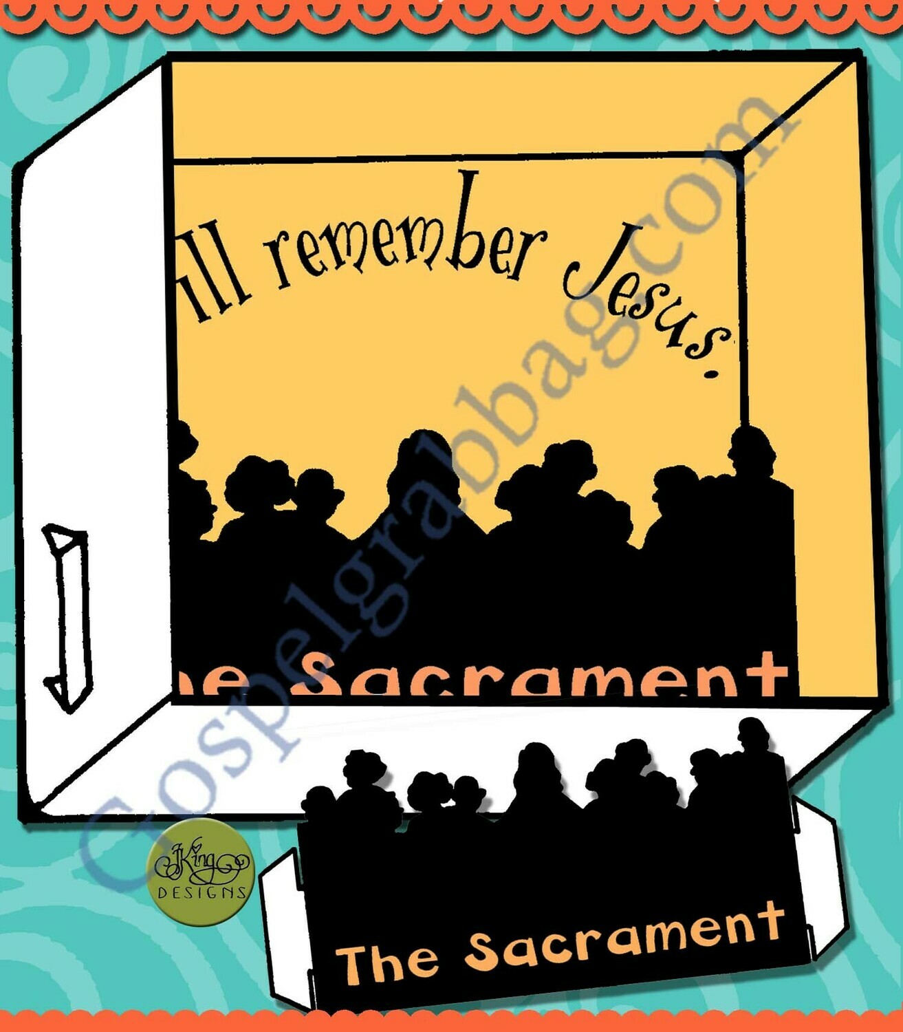 I Will Remember Jesus - Last Supper shadow box