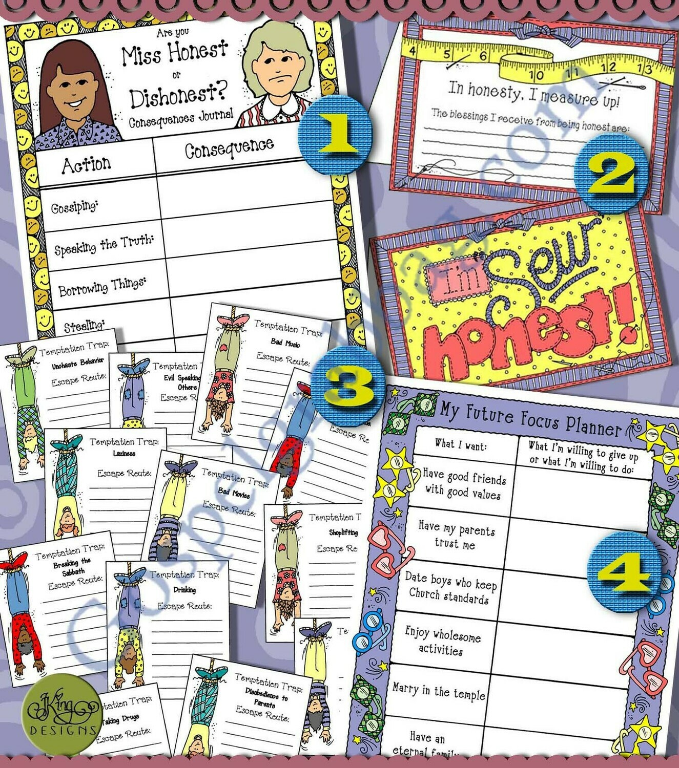 HONESTY 4 Activities BUNDLE: Why is it important to be honest? (9/6)