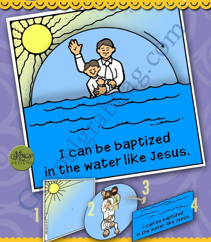 Baptized Like Jesus - Baptism Water Wheel