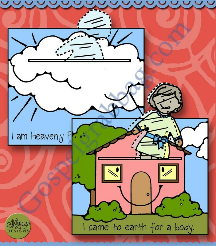 Heavenly Home/Earthly Home, plastic spirit, &amp; paper dolls