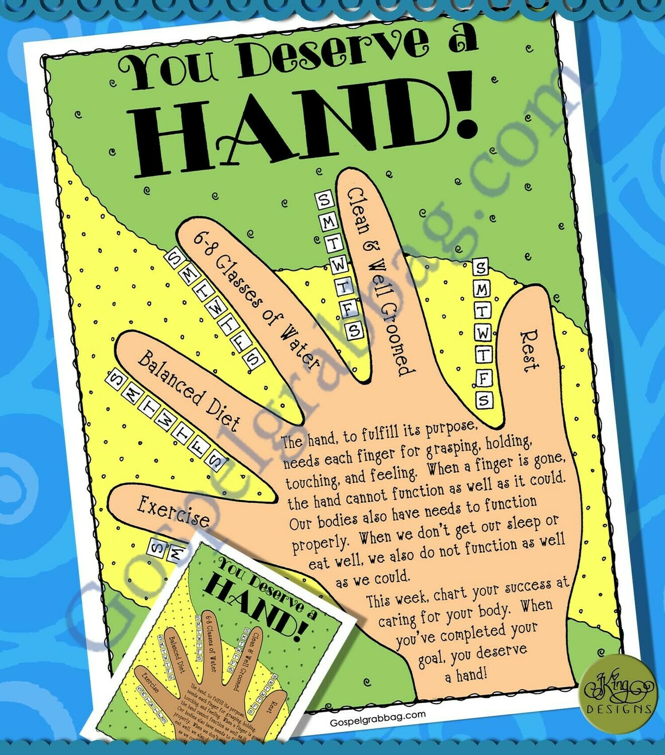 You Deserve a Hand health chart