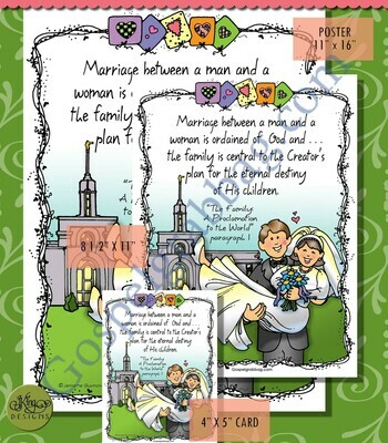 Family Proclamation - Marriage poster/card set